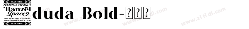 0duda Bold字体转换